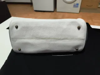 Bolso Purificación García Gris y Blanco