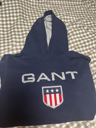 Sudadera Gant Azul con Escudo, talla 16años