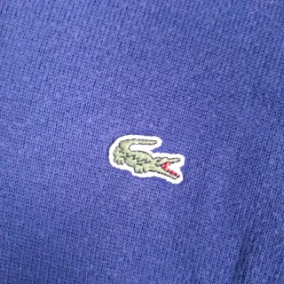 Vintage Lacoste V-Neck Sweater Navy Blue XXL
