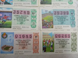 Lotería Nacional Décimos Antiguos