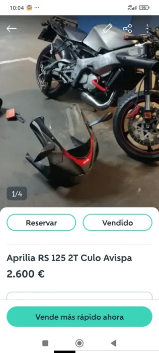 Aprilia RS 125 2T Culo Avispa