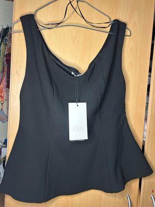 Blusa Zara Negra Talla L