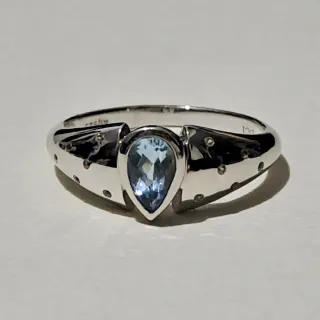 Anillo Plata y Aguamarina