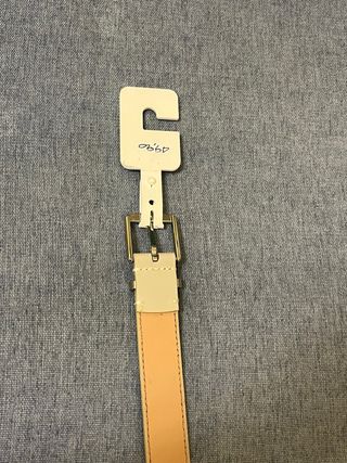 Cintura Calvin Klein vera pelle beige