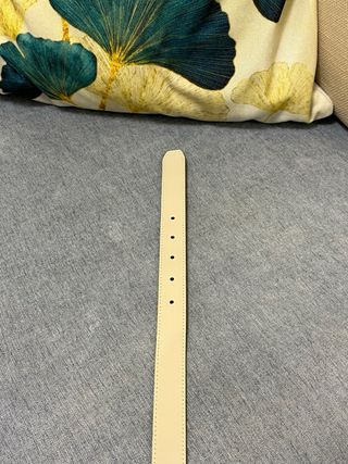 Cintura Calvin Klein vera pelle beige