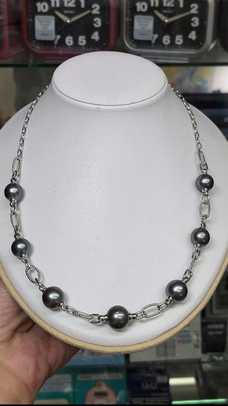 Collar Perla Negra Tahitiana Plata 925