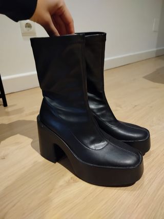 Botines Zara negros plataforma