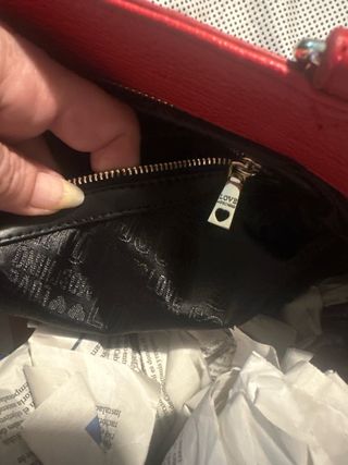 Bolso Love Moschino Rojo Cadena Dorada(original )