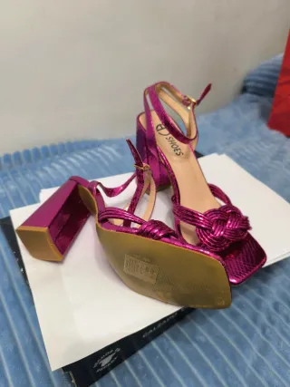 Sandalias BD SHOES Rosa Metálico Talla 38