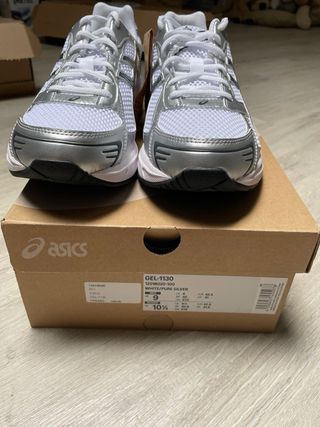 Asics Gel Bianche Argento Tg 42.5 Nuove