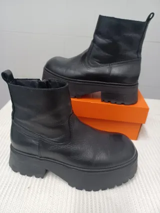 Botines negros plataforma