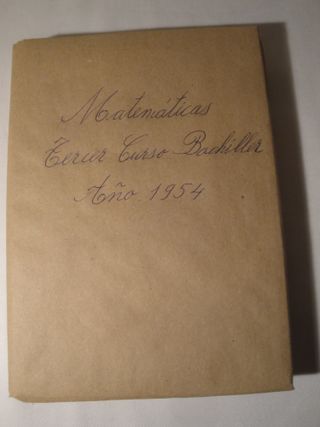Matemáticas. Tercer Curso de Bachillerato.Año 1954