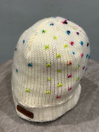 Gorro de lana multicolor para niña