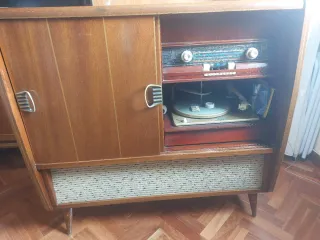 Mueble Tocadiscos Vintage Blaupunkt Años 50