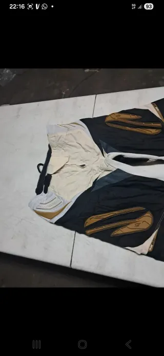 Pantalón Moto T40 Beige/Negro