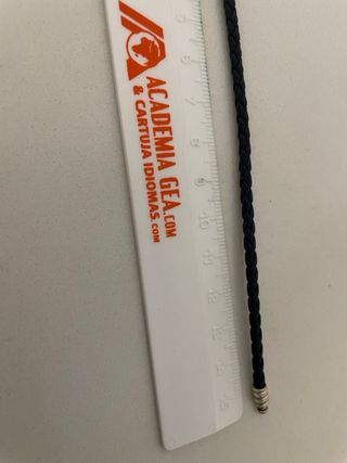 Pulsera Pandora Cuero Trenzado azul oscuro