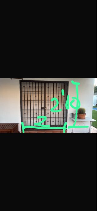 Reja de hierro macizo para puerta