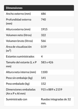Expositor refrigerado para frutería