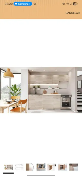Muebles de Cocina Madera Sonoma 180/240cm
