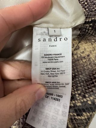 Falda de piel de Sandro