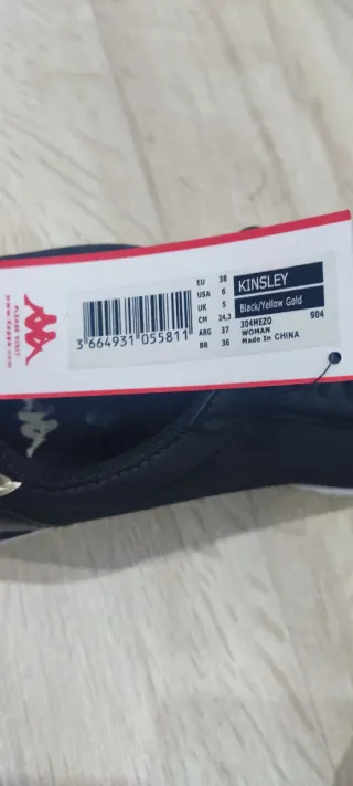 Zapatillas Kappa Mujer Negras y Doradas