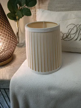 Pantalla de lámpara Ikea plisada beige