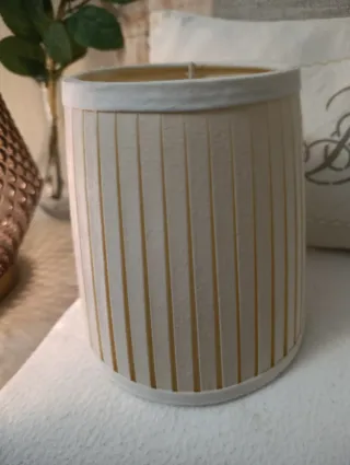 Pantalla de lámpara Ikea plisada beige