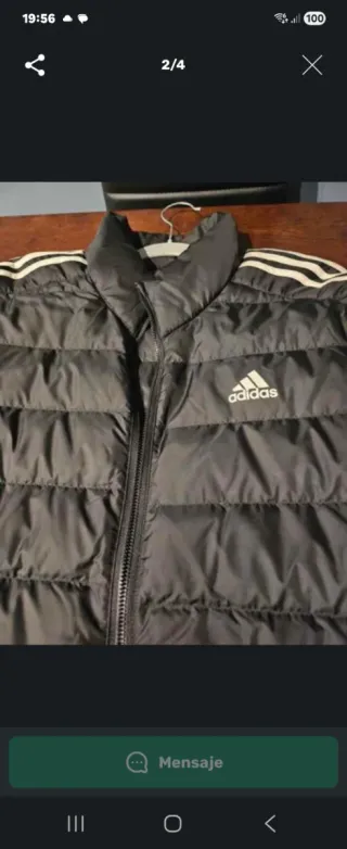 Chaqueta plumífero Adidas negra