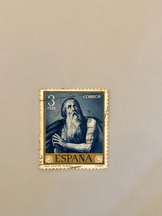 Sello España 3 ptas San Onofre