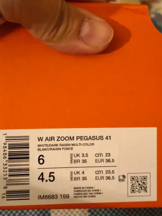 T36,5 Nike Pegasus 41 BLANCAS