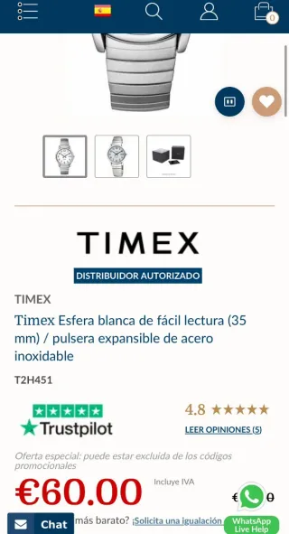 Reloj Timex T2H451  y Casio LA670WE