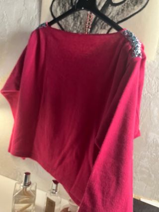 Maglione fucsia 90% lana