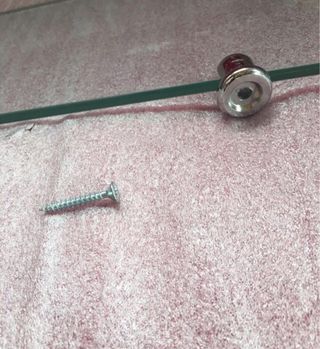 Mensola in vetro con supporti cm 60x11