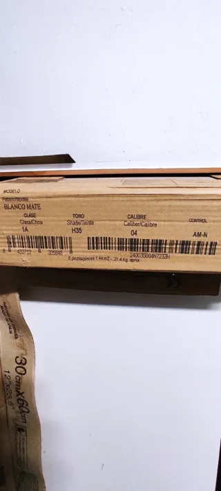 Azulejo mate 30x60 cm (12x23,6) 30m2