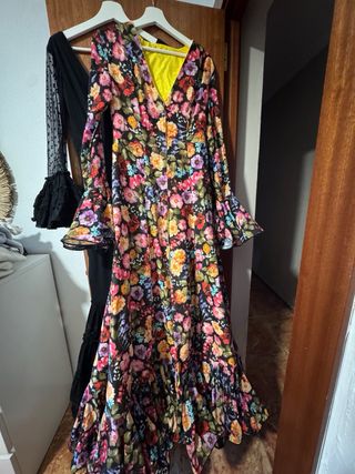 Traje de flamenca canastero estampado floral