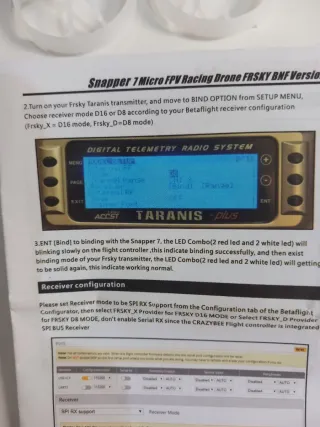 Snapper 7 FPV Frsky (1 motor no funciona)