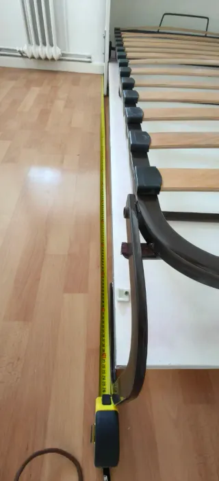 Cama Abatible Vertical Madera Blanca y colchón 90