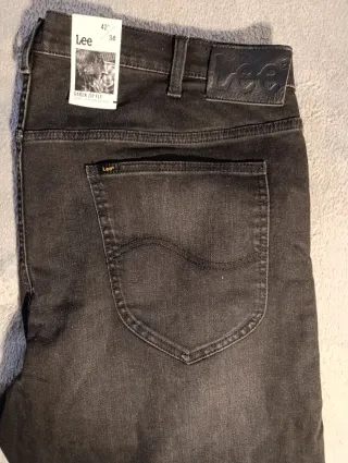 Pantalón Vaquero Lee Gris/Negro Talla 52 XXXL Nuev