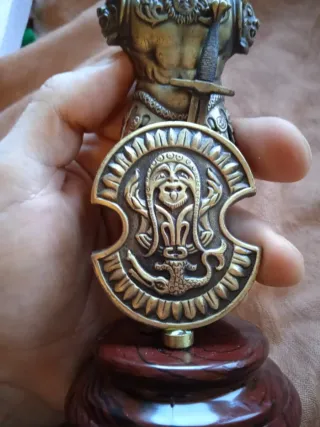 Busto Guerrero Griego Bronce + Espada