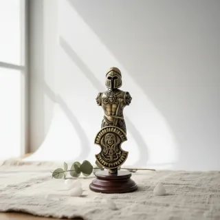 Busto Guerrero Griego Bronce + Espada