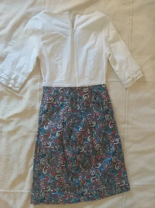 Vestido Almatrichi blanco estampado