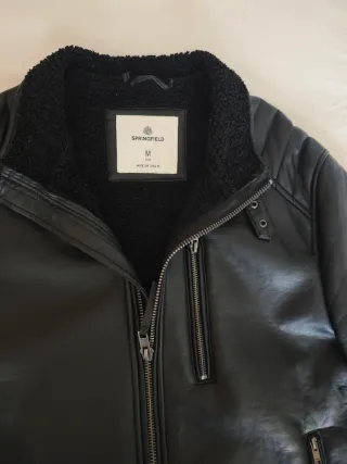 Cazadora Biker con borrego Hombre