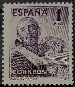 Sello España. San Juan de Dios 1950.MH
