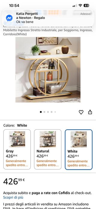 Consolle moderna nuova