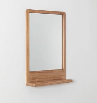 Espejo de baño madera y cristal