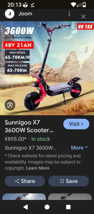 Patín Eléctrico Sunnigoo X7 Dual Motor