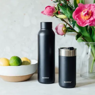 Quokka Pack Vaso + botella, termo sólido negro