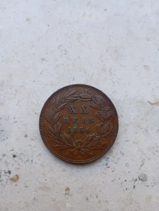 Moeda XX Reis 1884