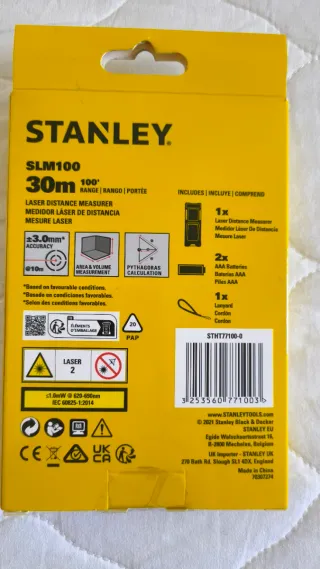 Medidor Láser Stanley SLM100 30m Nuevo