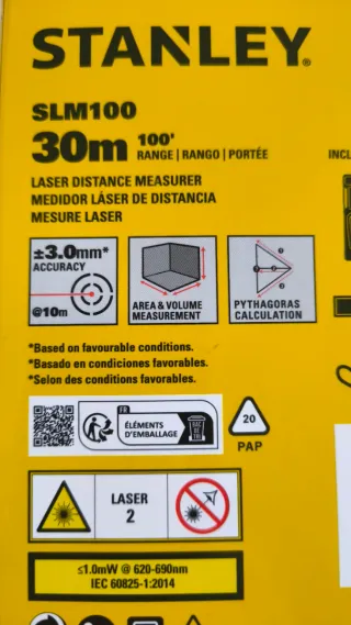 Medidor Láser Stanley SLM100 30m Nuevo